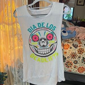 Dia de Los Deadlifts Graphic Muscle Tee